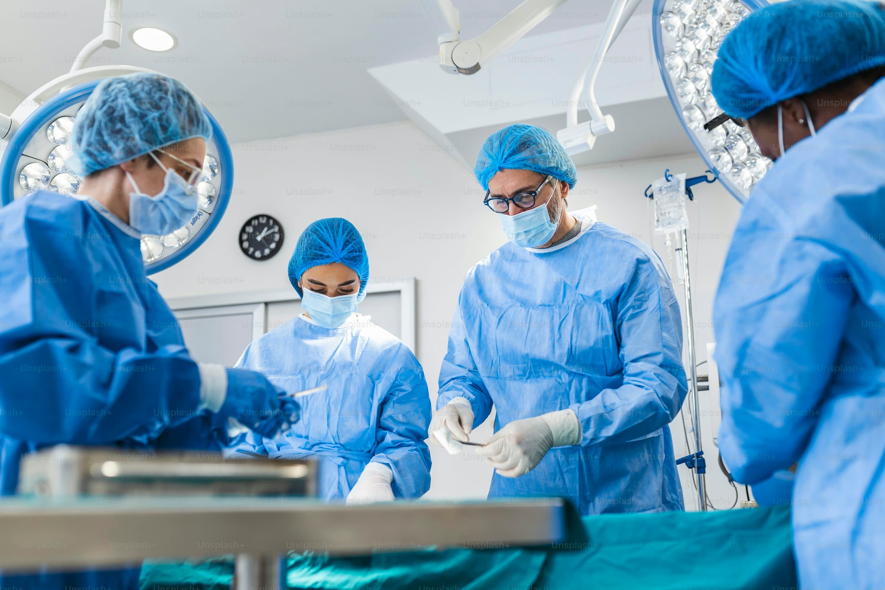 Medical professionals in surgery